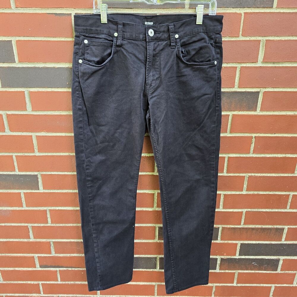 Hudson Jeans Mens Size 33 x 30 Black Denim Adult Cotton Blake SLIM